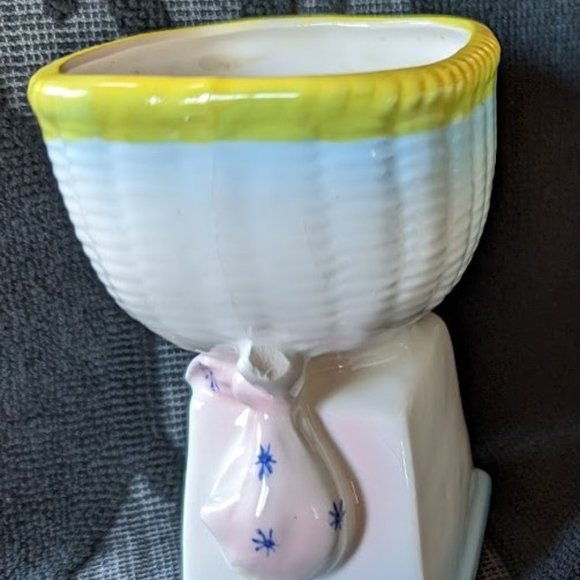 15% OFF Vintage Baby Scales Ceramic Vase/Planter #1  c 1960s - Picture 3 of 8